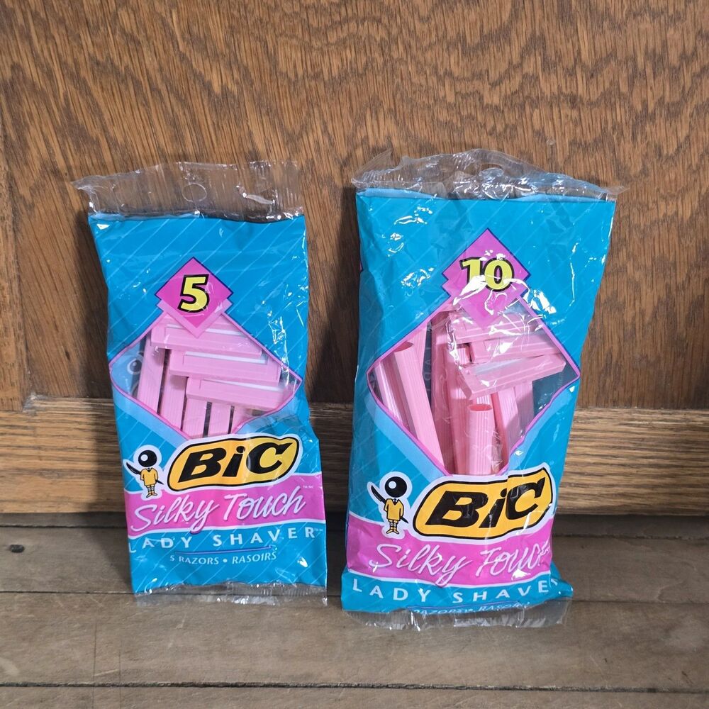 BIC Silky Touch Lady Shaver 1995 Women's Disposable Razor Vintage 5 & 10 Pack